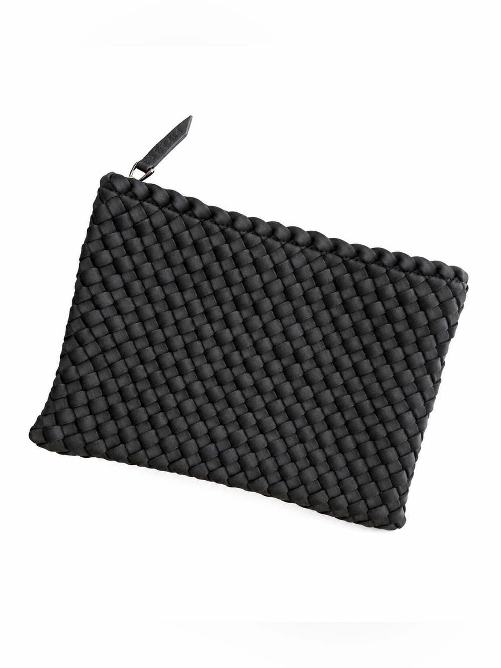 NAGHEDI St. Barths Woven Neoprene Pouch Clutch Black